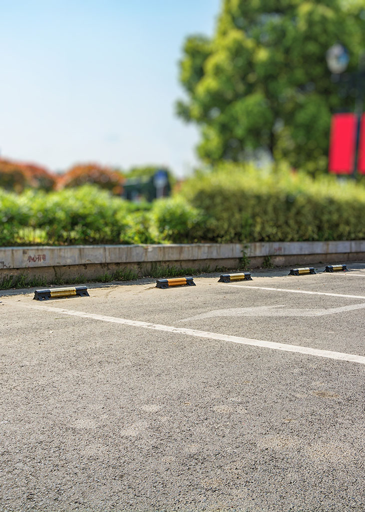 Empty Parking Lot ,Parking lane outdoor in public park